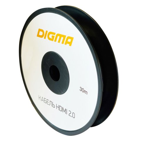 Кабель аудио-видео Digma HDMI 2.0 AOC HDMI (m)/HDMI (m) 30м. Позолоченные контакты черный (BHP AOC 2 фото 4