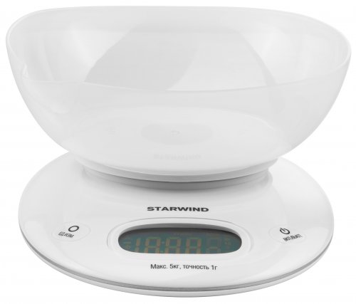 Весы кухонные электронные Starwind SSK4171 макс.вес:5кг белый фото 14