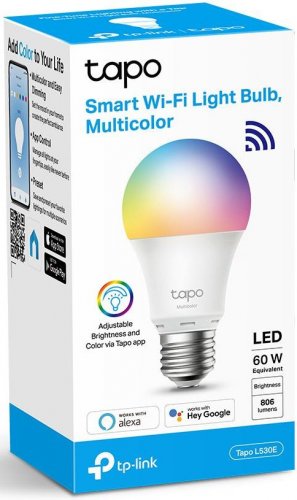 Умная лампа TP-Link Tapo L530E E27 8.7Вт 806lm Wi-Fi фото 2