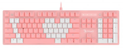 Клавиатура A4Tech Bloody B800 Dual Color механическая розовый/белый USB for gamer LED фото 18