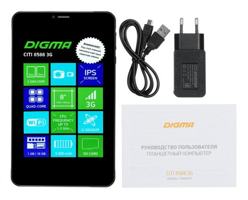 Планшет Digma CITI 8588 3G SC7731E (1.3) 4C RAM1Gb ROM16Gb 8" IPS 1280x800 3G Android 8.1 черный 2Mp фото 7