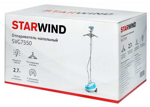 Отпариватель напольный Starwind SVG7550 1800Вт белый/бирюзовый фото 11