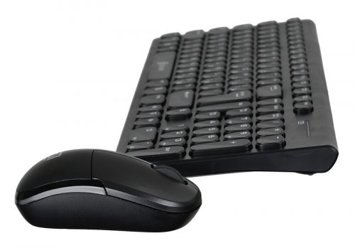 Клавиатура + мышь Оклик 220M клав:черный мышь:черный USB беспроводная slim Multimedia фото 10