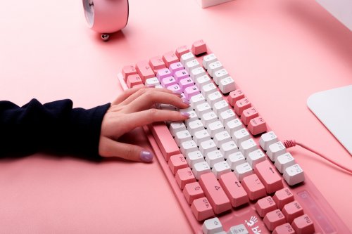 Клавиатура A4Tech Bloody B800 Dual Color механическая розовый/белый USB for gamer LED фото 23