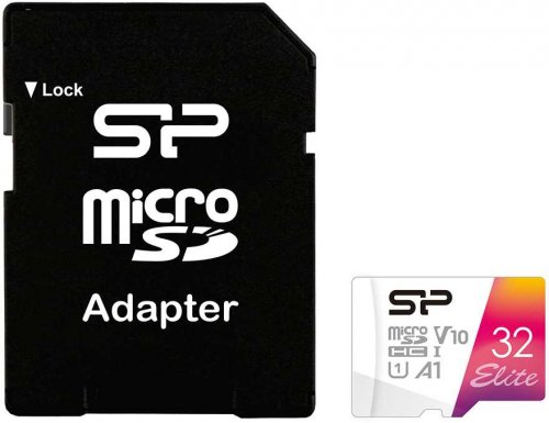 Флеш карта microSDHC 32Gb Class10 Silicon Power SP032GBSTHBV1V20SP Elite + adapter фото 2