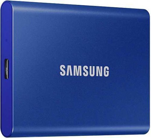 Накопитель SSD Samsung USB-C 500Gb MU-PC500H/WW T7 1.8" синий фото 2