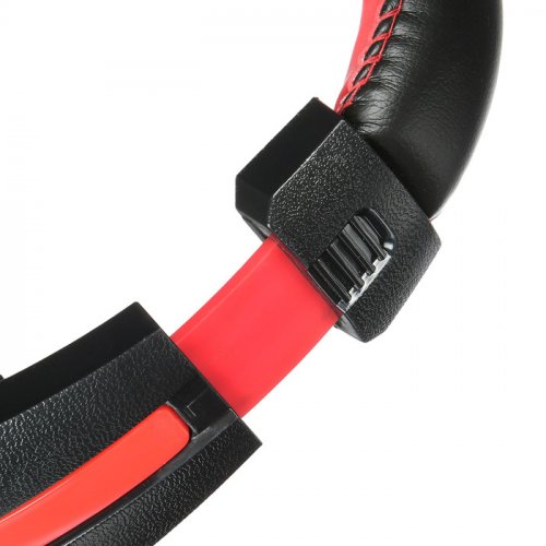 Наушники с микрофоном Оклик HS-L200 черный/красный 2.2м накладные оголовье (Y-819) фото 9