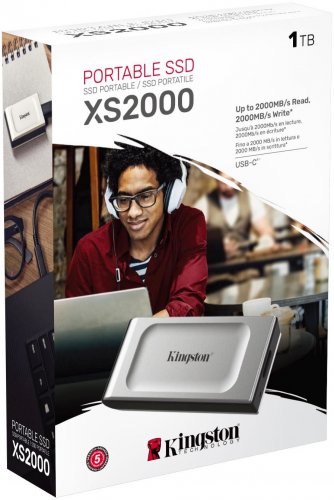 Накопитель SSD Kingston USB-C 1Tb SXS2000/1000G XS2000 1.8" серый фото 4