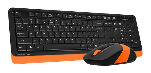 Клавиатура + мышь A4Tech Fstyler FG1010 клав:черный/оранжевый мышь:черный/оранжевый USB беспроводная фото 7