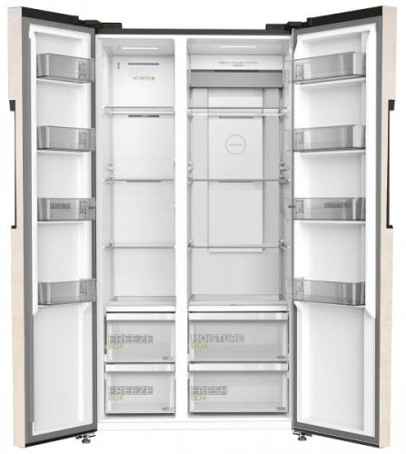 Холодильник Midea MRS518SFNBE2 бежевый (двухкамерный) фото 2