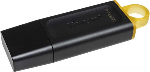 Флеш Диск Kingston 128Gb DataTraveler Exodia DTX/128GB USB3.1 черный/желтый фото 2