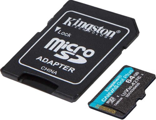 Флеш карта microSDXC 64Gb Class10 Kingston SDCG3/64GB Canvas Go! Plus + adapter фото 3