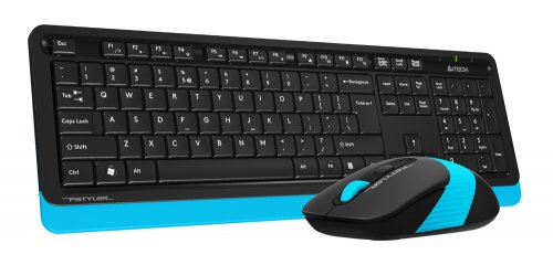 Клавиатура + мышь A4Tech Fstyler FG1010 клав:черный/синий мышь:черный/синий USB беспроводная Multime фото 7