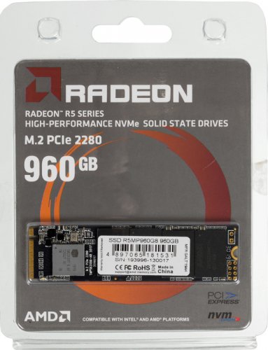 Накопитель SSD AMD PCI-E x4 960Gb R5MP960G8 Radeon M.2 2280 фото 3