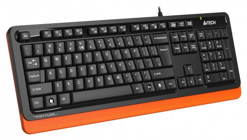 Клавиатура A4Tech Fstyler FKS10 черный/оранжевый USB фото 4