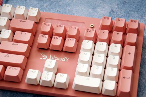 Клавиатура A4Tech Bloody B800 Dual Color механическая розовый/белый USB for gamer LED фото 6