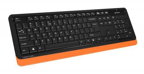 Клавиатура + мышь A4Tech Fstyler FG1010 клав:черный/оранжевый мышь:черный/оранжевый USB беспроводная фото 4
