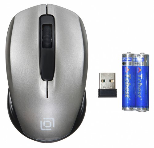 Мышь Оклик 475MW черный/серый оптическая (1000dpi) беспроводная USB для ноутбука (3but) фото 6