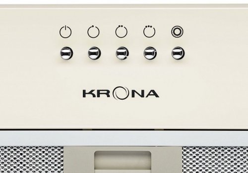 Вытяжка встраиваемая Krona Runa 600 PB слоновая кость управление: кнопочное (1 мотор) фото 4