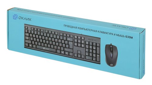 Клавиатура + мышь Оклик 630M клав:черный мышь:черный USB фото 6