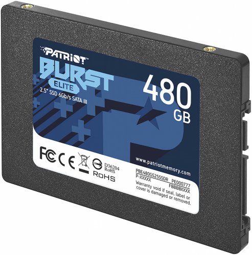 Накопитель SSD Patriot SATA III 480Gb PBE480GS25SSDR Burst Elite 2.5" фото 2