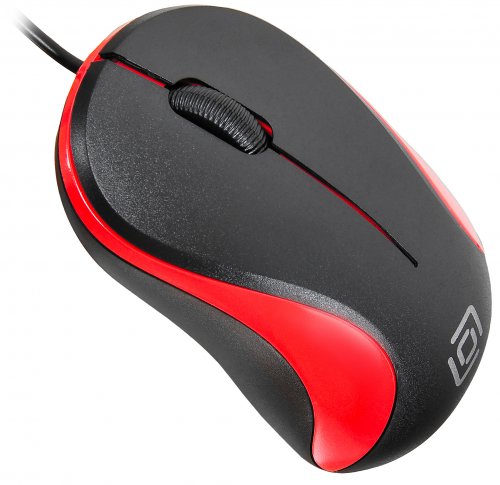 Мышь Оклик 115S черный/красный оптическая (1000dpi) USB для ноутбука (3but) фото 5