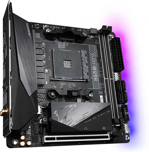 Материнская плата Gigabyte B550I AORUS PRO AX Soc-AM4 AMD B550 2xDDR4 mini-ITX AC`97 8ch(7.1) 2.5Gg  фото 5