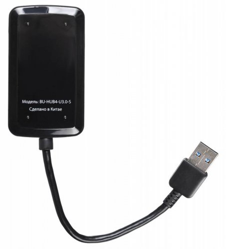 Разветвитель USB 3.0 Buro BU-HUB4-U3.0-S 4порт. черный фото 2