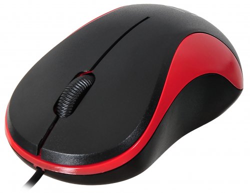 Мышь Оклик 115S черный/красный оптическая (1000dpi) USB для ноутбука (3but) фото 7