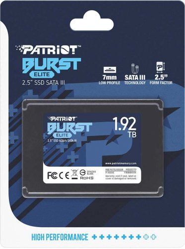 Накопитель SSD Patriot SATA III 1920Gb PBE192TS25SSDR Burst Elite 2.5" фото 6