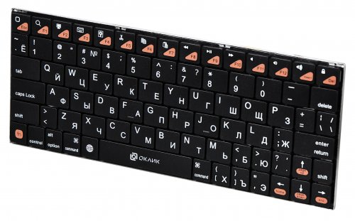 Клавиатура Оклик 840S черный USB беспроводная BT slim фото 7