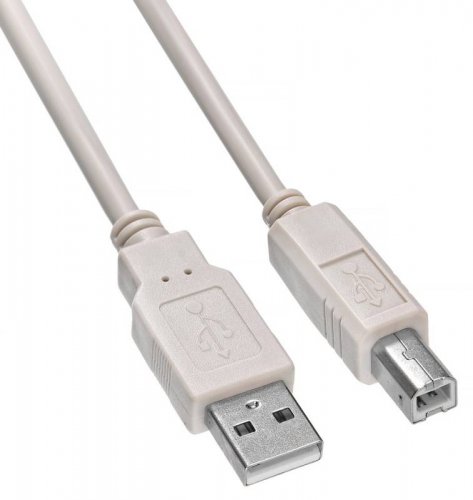 Кабель Buro USB2.0-AM/BM USB A(m) USB B(m) 1.8м серый фото 3