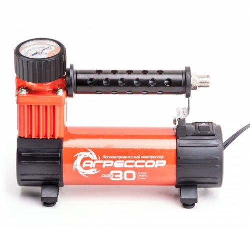 Автомобильный компрессор Агрессор AGR-30 30л/мин шланг 1м фото 7