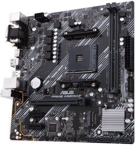 Материнская плата Asus PRIME A520M-E Soc-AM4 AMD A520 2xDDR4 mATX AC`97 8ch(7.1) GbLAN RAID+VGA+DVI+ фото 3