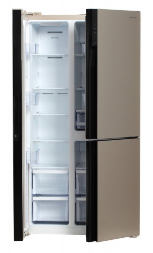 Холодильник Hyundai CS6073FV шампань стекло (трехкамерный) фото 5