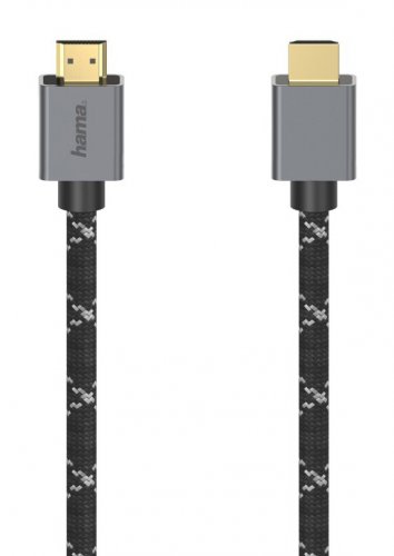 Кабель аудио-видео Hama Ultra High Speed HDMI 8K HDMI (m)/HDMI (m) 2м. Позолоченные контакты серый (