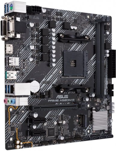 Материнская плата Asus PRIME A520M-E Soc-AM4 AMD A520 2xDDR4 mATX AC`97 8ch(7.1) GbLAN RAID+VGA+DVI+ фото 4