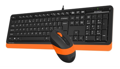 Клавиатура + мышь A4Tech Fstyler F1010 клав:черный/оранжевый мышь:черный/оранжевый USB Multimedia фото 3