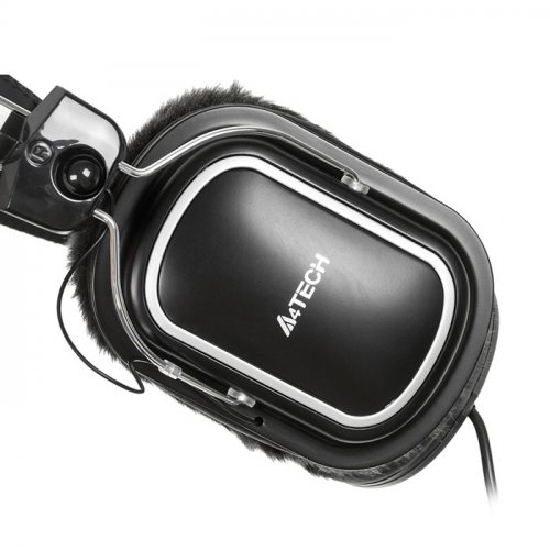 Наушники с микрофоном A4Tech HS-60 черный 2.5м мониторные оголовье фото 3