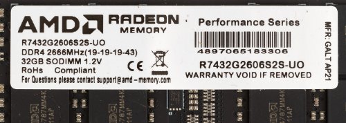 Память DDR4 32Gb 2666MHz AMD R7432G2606S2S-UO Radeon R7 Performance Series OEM PC4-21300 CL19 SO-DIM фото 4