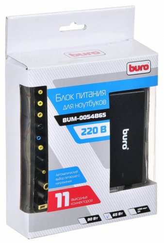 Блок питания Buro BUM-0054B65 автоматический 65W 18.5V-20V 11-connectors 4A от бытовой электросети L фото 8
