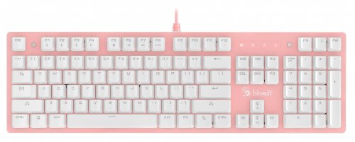 Клавиатура A4Tech Bloody B800 Dual Color механическая розовый/белый USB for gamer LED фото 14