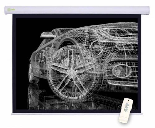 Экран Cactus 150x150см Motoscreen CS-PSM-150x150 1:1 настенно-потолочный рулонный (моторизованный пр