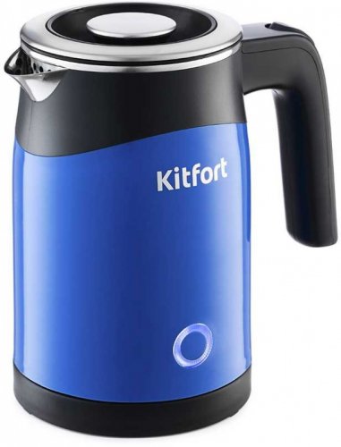 Чайник электрический Kitfort КТ-639-2 0.5л. 1150Вт синий (корпус: нержавеющая сталь/пластик) фото 2