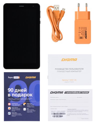 Планшет Digma Optima 7 A101 3G SC7731E (1.3) 4C RAM1Gb ROM8Gb 7" TN 1024x600 3G Android 10.0 Go черн фото 12