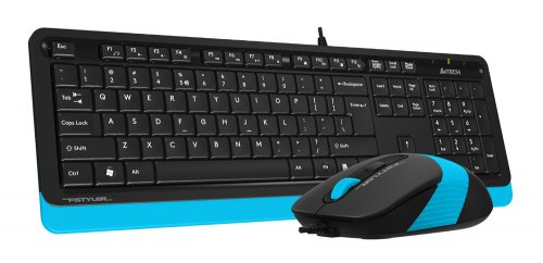 Клавиатура + мышь A4Tech Fstyler F1010 клав:черный/синий мышь:черный/синий USB Multimedia фото 6