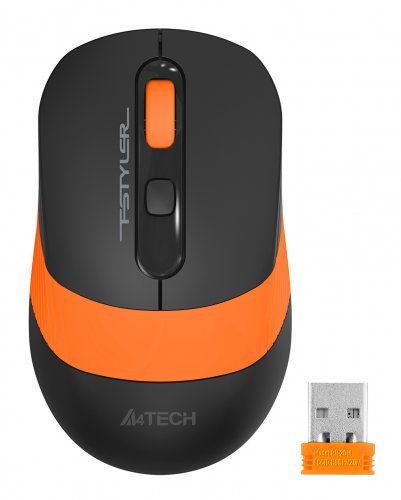 Мышь A4Tech Fstyler FG10 черный/оранжевый оптическая (2000dpi) беспроводная USB (4but) фото 8