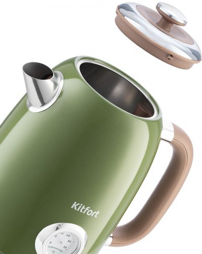 Чайник электрический Kitfort KT-6110 1.7л. 2200Вт зеленый (корпус: нержавеющая сталь) фото 3