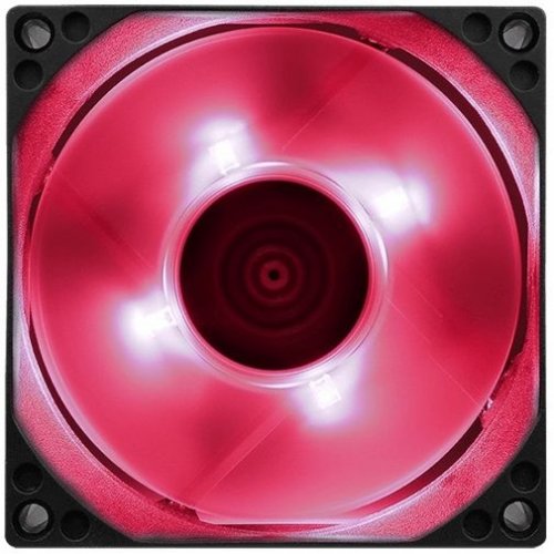 Вентилятор Aerocool Motion 8 Red-3P 80x80mm 3-pin 25dB 90gr LED Ret фото 2
