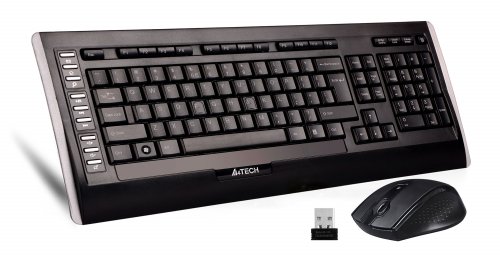 Клавиатура + мышь A4Tech 9300F клав:черный мышь:черный USB беспроводная Multimedia фото 2